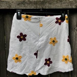 peppermayo linen floral skirt